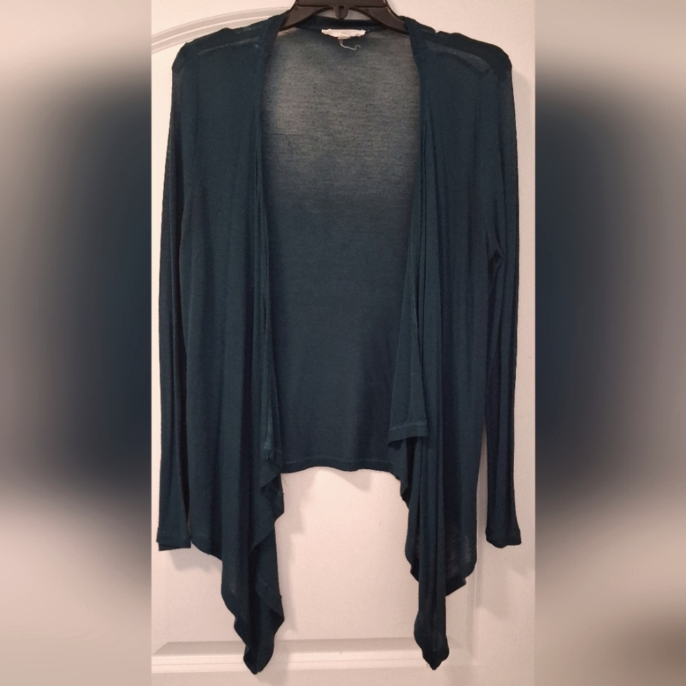 Iris Blue Draped Cardigan Sweater